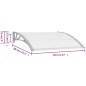 vidaXL Marquesina para puerta PC gris y transparente 120x80 cm vidaXL Marquesina para puerta PC gris y transparente 120x80 cm