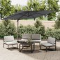 vidaXL Sombrilla colgante poste de aluminio gris antracita 300x300 cm vidaXL Sombrilla colgante poste de aluminio gris antracita 300x300 cm