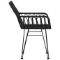 vidaXL Sillas de jardín reposabrazos 2 uds ratán PE negro 56x64x80 cm vidaXL Sillas de jardín reposabrazos 2 uds ratán PE negro 56x64x80 cm