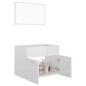 vidaXL Set muebles de baño 2 piezas madera contrachapada blanco brillo vidaXL Set muebles de baño 2 piezas madera contrachapada blanco brillo