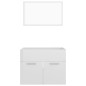 vidaXL Set muebles de baño 2 piezas madera contrachapada blanco brillo vidaXL Set muebles de baño 2 piezas madera contrachapada blanco brillo