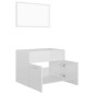vidaXL Set muebles de baño 2 piezas madera contrachapada blanco brillo vidaXL Set muebles de baño 2 piezas madera contrachapada blanco brillo