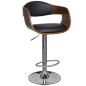 vidaXL Taburete de barra de cocina madera curvada y cuero sintético vidaXL Taburete de barra de cocina madera curvada y cuero sintético