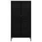 vidaXL Vitrina de acero y vidrio templado negra 90x40x180 cm vidaXL Vitrina de acero y vidrio templado negra 90x40x180 cm