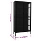 vidaXL Vitrina de acero y vidrio templado negra 90x40x180 cm vidaXL Vitrina de acero y vidrio templado negra 90x40x180 cm
