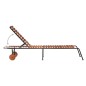 vidaXL Tumbona ajustable de madera maciza de acacia y patas de acero vidaXL Tumbona ajustable de madera maciza de acacia y patas de acero