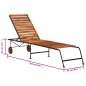 vidaXL Tumbona ajustable de madera maciza de acacia y patas de acero vidaXL Tumbona ajustable de madera maciza de acacia y patas de acero