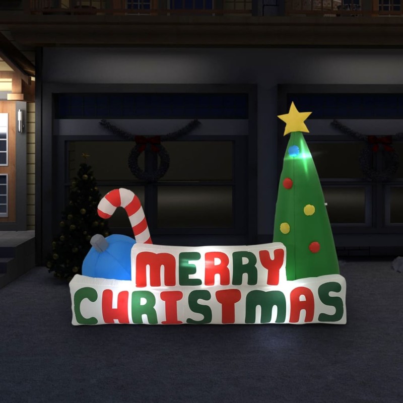 vidaXL Árbol de Navidad inflable Merry Christmas con LEDs 240x188 cm vidaXL Árbol de Navidad inflable Merry Christmas con LEDs 240x188 cm