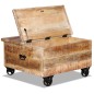 vidaXL Mesa de centro de madera de mango rugosa 70x70x40 cm vidaXL Mesa de centro de madera de mango rugosa 70x70x40 cm
