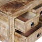 vidaXL Mesa de centro de madera de mango rugosa 70x70x40 cm vidaXL Mesa de centro de madera de mango rugosa 70x70x40 cm