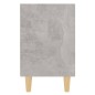vidaXL Mesita de noche patas madera maciza gris hormigón 40x30x50 cm vidaXL Mesita de noche patas madera maciza gris hormigón 40x30x50 cm