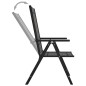 vidaXL Sillas de jardín plegables 6 unidades textilene negro