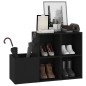 vidaXL Zapatero de recibidor madera contrachapada negro 105x35,5x70 cm vidaXL Zapatero de recibidor madera contrachapada negro 105x35,5x70 cm