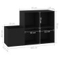vidaXL Zapatero de recibidor madera contrachapada negro 105x35,5x70 cm vidaXL Zapatero de recibidor madera contrachapada negro 105x35,5x70 cm