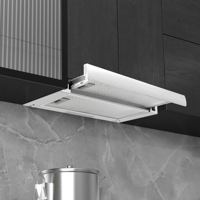 vidaXL Campana extractora empotrada plana aluminio acero inox 480 m³/h vidaXL Campana extractora empotrada plana aluminio acero inox 480 m³/h