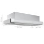 vidaXL Campana extractora empotrada plana aluminio acero inox 480 m³/h vidaXL Campana extractora empotrada plana aluminio acero inox 480 m³/h