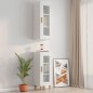 vidaXL Armario de pared colgante blanco brillante 34,5x34x90 cm vidaXL Armario de pared colgante blanco brillante 34,5x34x90 cm