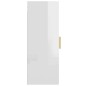 vidaXL Armario de pared colgante blanco brillante 34,5x34x90 cm vidaXL Armario de pared colgante blanco brillante 34,5x34x90 cm