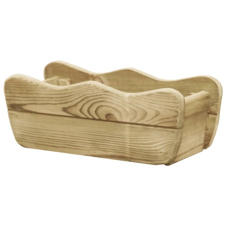 vidaXL Arriate de madera de pino impregnada 50x18x18 cm