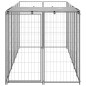 vidaXL Perrera de acero plateado 330x110x110 cm