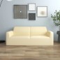 vidaXL Funda elástica para sillón de 2 plazas poliéster jersey crema vidaXL Funda elástica para sillón de 2 plazas poliéster jersey crema