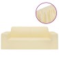vidaXL Funda elástica para sillón de 2 plazas poliéster jersey crema vidaXL Funda elástica para sillón de 2 plazas poliéster jersey crema