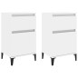 vidaXL Mesitas de noche 2 unidades blanco brillante 40x35x70 cm vidaXL Mesitas de noche 2 unidades blanco brillante 40x35x70 cm
