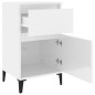vidaXL Mesitas de noche 2 unidades blanco brillante 40x35x70 cm vidaXL Mesitas de noche 2 unidades blanco brillante 40x35x70 cm