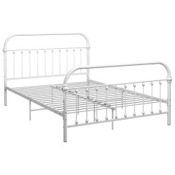 vidaXL Estructura de cama de metal blanco 120x200 cm