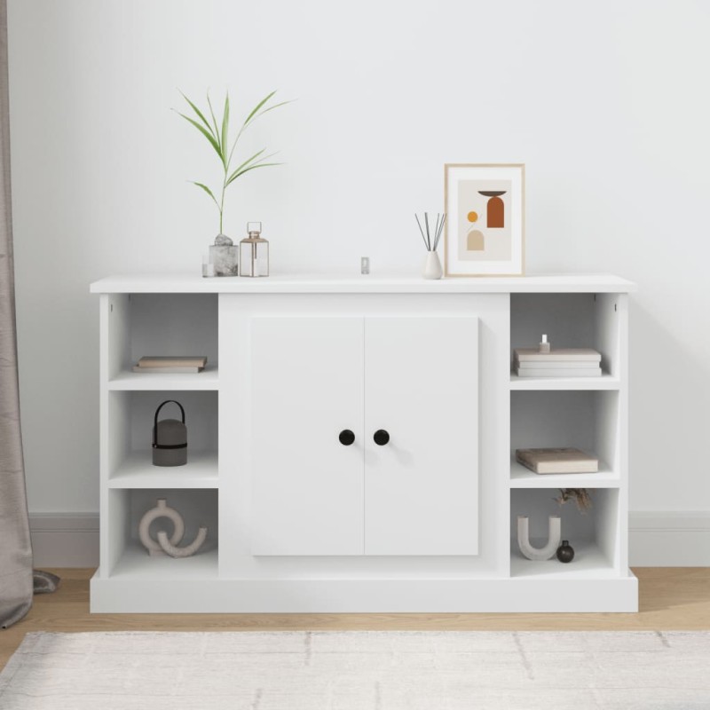 vidaXL Aparador de madera contrachapada blanco 100x35,5x60 cm vidaXL Aparador de madera contrachapada blanco 100x35,5x60 cm