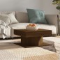 vidaXL Mesa de centro madera contrachapada roble marrón 57x57x30 cm