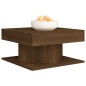 vidaXL Mesa de centro madera contrachapada roble marrón 57x57x30 cm