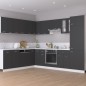 vidaXL Armario colgante esquina madera de ingeniería gris 57x57x60 cm