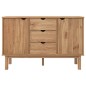vidaXL Aparador OTTA madera maciza pino 113,5x43x73 cm
