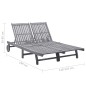 vidaXL Tumbona para 2 personas madera maciza de acacia vidaXL Tumbona para 2 personas madera maciza de acacia