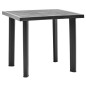 vidaXL Mesa de jardín de plástico gris antracita 80x75x72 cm vidaXL Mesa de jardín de plástico gris antracita 80x75x72 cm
