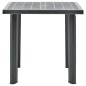 vidaXL Mesa de jardín de plástico gris antracita 80x75x72 cm vidaXL Mesa de jardín de plástico gris antracita 80x75x72 cm