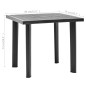vidaXL Mesa de jardín de plástico gris antracita 80x75x72 cm vidaXL Mesa de jardín de plástico gris antracita 80x75x72 cm