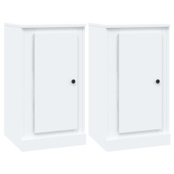 vidaXL Aparadores 2 uds madera contrachapada blanco 37,5x35,5x67,5 cm