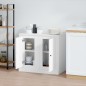 vidaXL Aparadores 2 uds madera contrachapada blanco 37,5x35,5x67,5 cm