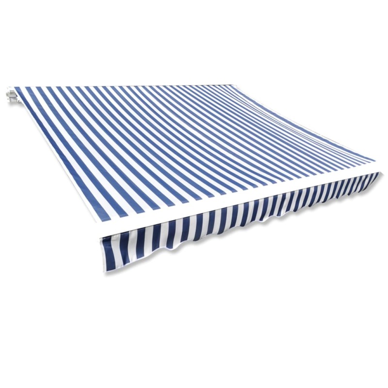vidaXL Toldo de lona azul y blanco 6x3 m (sin estructura) vidaXL Toldo de lona azul y blanco 6x3 m (sin estructura)