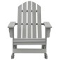 vidaXL Silla mecedora de jardín de madera gris