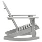 vidaXL Silla mecedora de jardín de madera gris