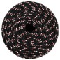 vidaXL Cuerda de barco polipropileno negra 8 mm 50 m