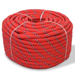 vidaXL Cuerda marina de polipropileno 6 mm 100 m rojo