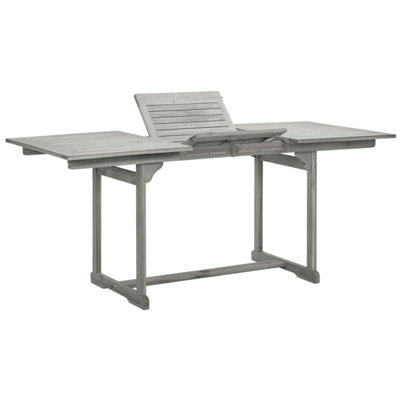 vidaXL Mesa de comedor jardín madera maciza acacia (120-170)x80x75 cm vidaXL Mesa de comedor jardín madera maciza acacia (120-170)x80x75 cm