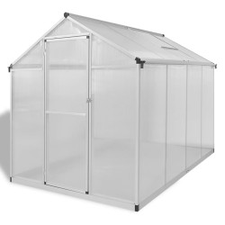 vidaXL Invernadero de aluminio reforzado con marco base 4,6 m² 