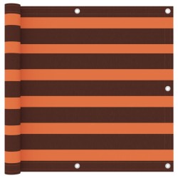 vidaXL Toldo para balcón tela oxford naranja y marrón 90x300 cm