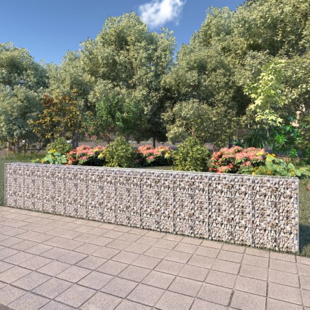 vidaXL Muro de gaviones con cubiertas acero galvanizado 600x30x100 cm
