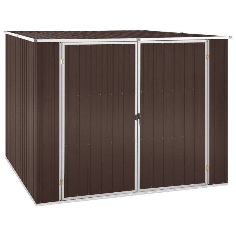 vidaXL Cobertizo de jardín acero galvanizado marrón 195x198x159 cm vidaXL Cobertizo de jardín acero galvanizado marrón 195x198x159 cm